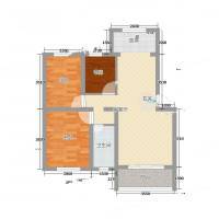 桃花岛城市花园二期3室0厅0卫80㎡户型图