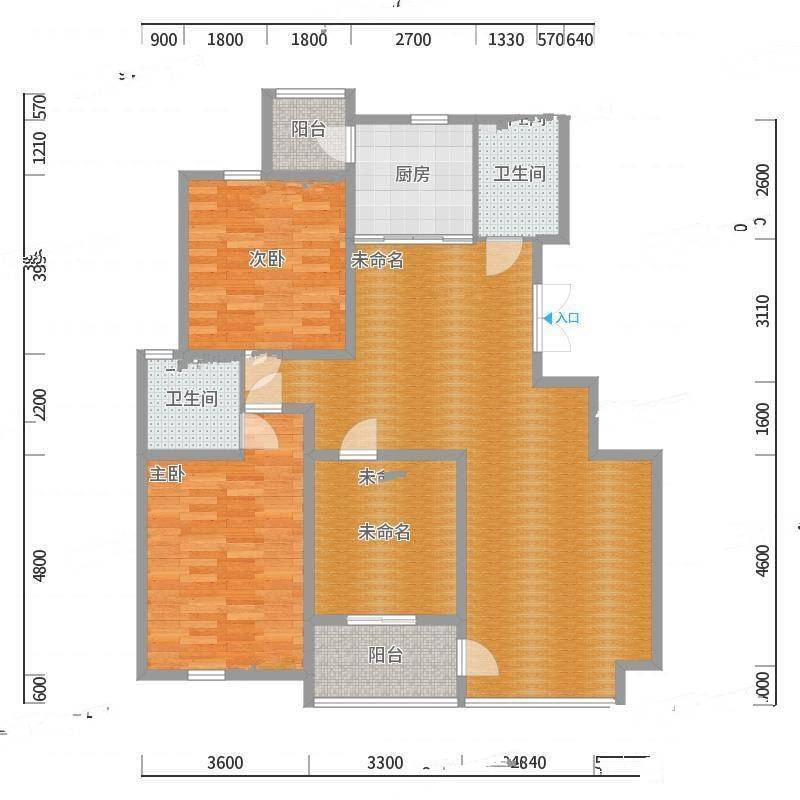 东方名邸2室0厅0卫147㎡户型图