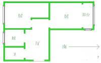 锦州里2室1厅1卫53㎡户型图