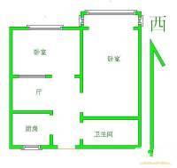 金泰新村2室1厅1卫54㎡户型图