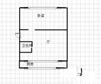 四达里1室1厅1卫68㎡户型图