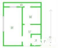 贵州路小区1室1厅1卫35㎡户型图