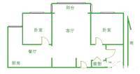 华城领秀万华里2室1厅1卫96㎡户型图