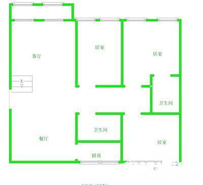 龙居花园3室2厅2卫120㎡户型图