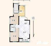 大地十二城枫桦园2室1厅1卫97㎡户型图