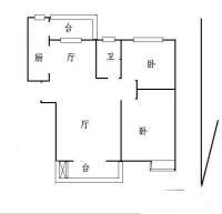 双港新家园新尚园2室1厅1卫96㎡户型图