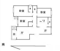 双港新家园新尚园3室2厅2卫135㎡户型图