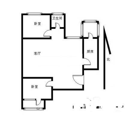 双港新家园新尚园2室2厅1卫93㎡户型图