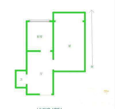 兴峰小区1室1厅1卫66㎡户型图