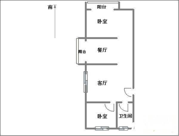 大港曙光里2室2厅1卫94㎡户型图