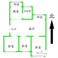 大港曙光里3室2厅1卫142㎡户型图