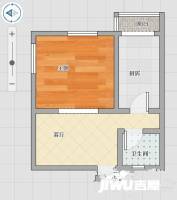 谊景村1室1厅1卫42㎡户型图