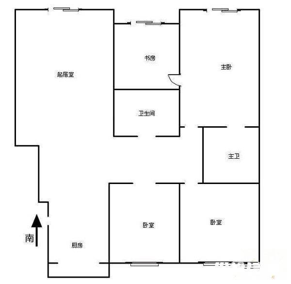 泰达园二期4室2厅2卫176㎡户型图