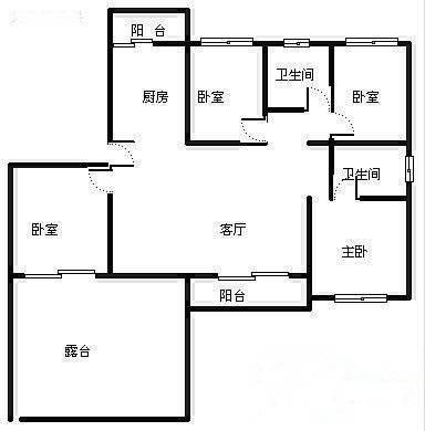 泰达园二期4室1厅2卫176㎡户型图