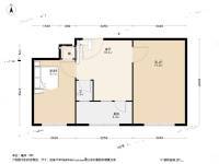 塘沽静安里2室1厅1卫52㎡户型图