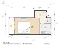 树德里1室0厅1卫33㎡户型图