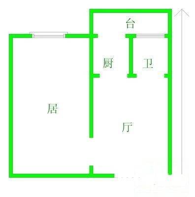 嘀嗒1室1厅1卫72㎡户型图