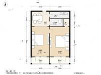 市政里2室1厅1卫40.9㎡户型图