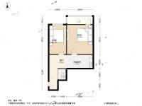 市政里2室1厅1卫55㎡户型图