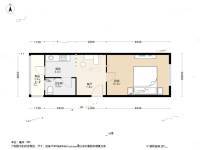 同安新里1室1厅1卫45.6㎡户型图