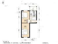 乐昌里2室1厅1卫52㎡户型图