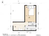 松月邨1室1厅1卫38.3㎡户型图