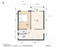 松月邨2室1厅1卫58.9㎡户型图