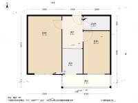 川府新村易川里2室1厅1卫36.9㎡户型图