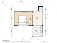 华胜村1室1厅1卫22.5㎡户型图