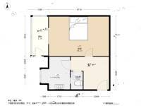 双峰里1室1厅1卫36.6㎡户型图