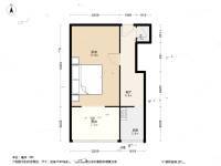 双峰里1室1厅1卫33.6㎡户型图