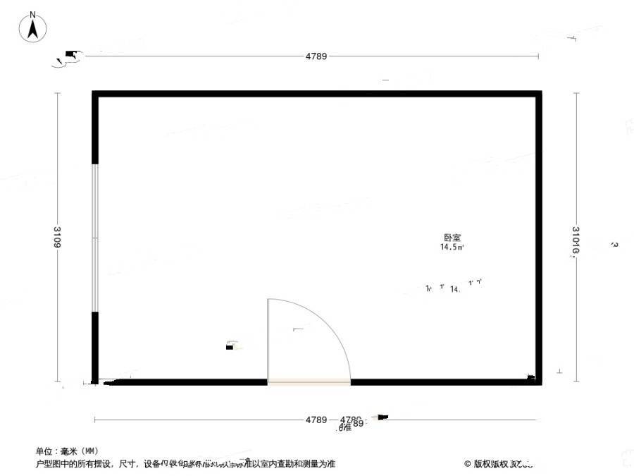 新津里1室0厅0卫14.6㎡户型图