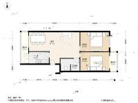 瑞地里2室1厅1卫104㎡户型图