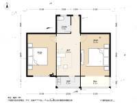 丁字沽八段2室1厅1卫41.3㎡户型图