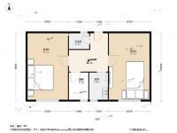 丁字沽八段2室1厅1卫57.9㎡户型图