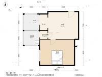 丁字沽八段1室1厅2卫42㎡户型图