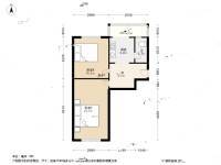 丁字沽八段2室1厅1卫53㎡户型图