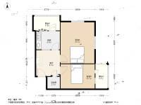 红桥区永进楼2室1厅1卫56.8㎡户型图