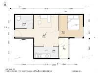 新都大厦1室1厅1卫57.6㎡户型图