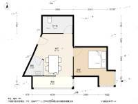 新都大厦1室1厅1卫58.2㎡户型图