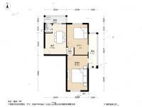 涟源路小区2室1厅1卫52㎡户型图