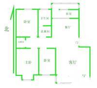 富山东晶花园3室2厅1卫124㎡户型图