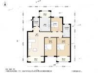 龙居花园3室1厅2卫141.3㎡户型图