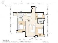 富力津门湖鸣泉花园3室1厅2卫137.4㎡户型图
