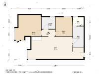 富力津门湖嘉郡花园2室1厅1卫86.5㎡户型图