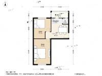 天赋里2室1厅1卫51.5㎡户型图