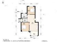华明家园厚园2室1厅1卫91.6㎡户型图
