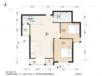 双港新家园新尚园2室1厅1卫90.3㎡户型图