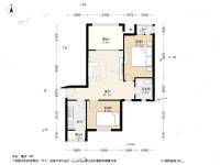 双港新家园金秋新苑2室1厅1卫84.1㎡户型图