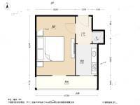 连荣里1室0厅1卫32.5㎡户型图
